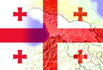 Georgia Flag and Map