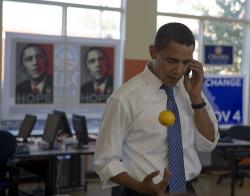 Obama Campaign Phone Call Photo
