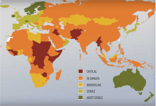 Failed States Index Map