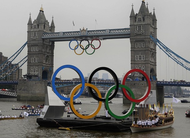 Olympic Rings on London Bridge