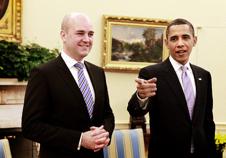 Fredrik Reinfeldt and Barack Obama 2009