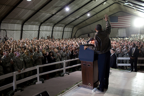 Flickr: Barack Obama visits troops in Afghanistan