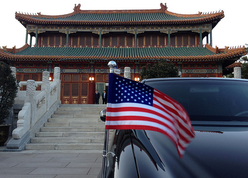 Dept of State Flickr: US flag flutters in Beijing