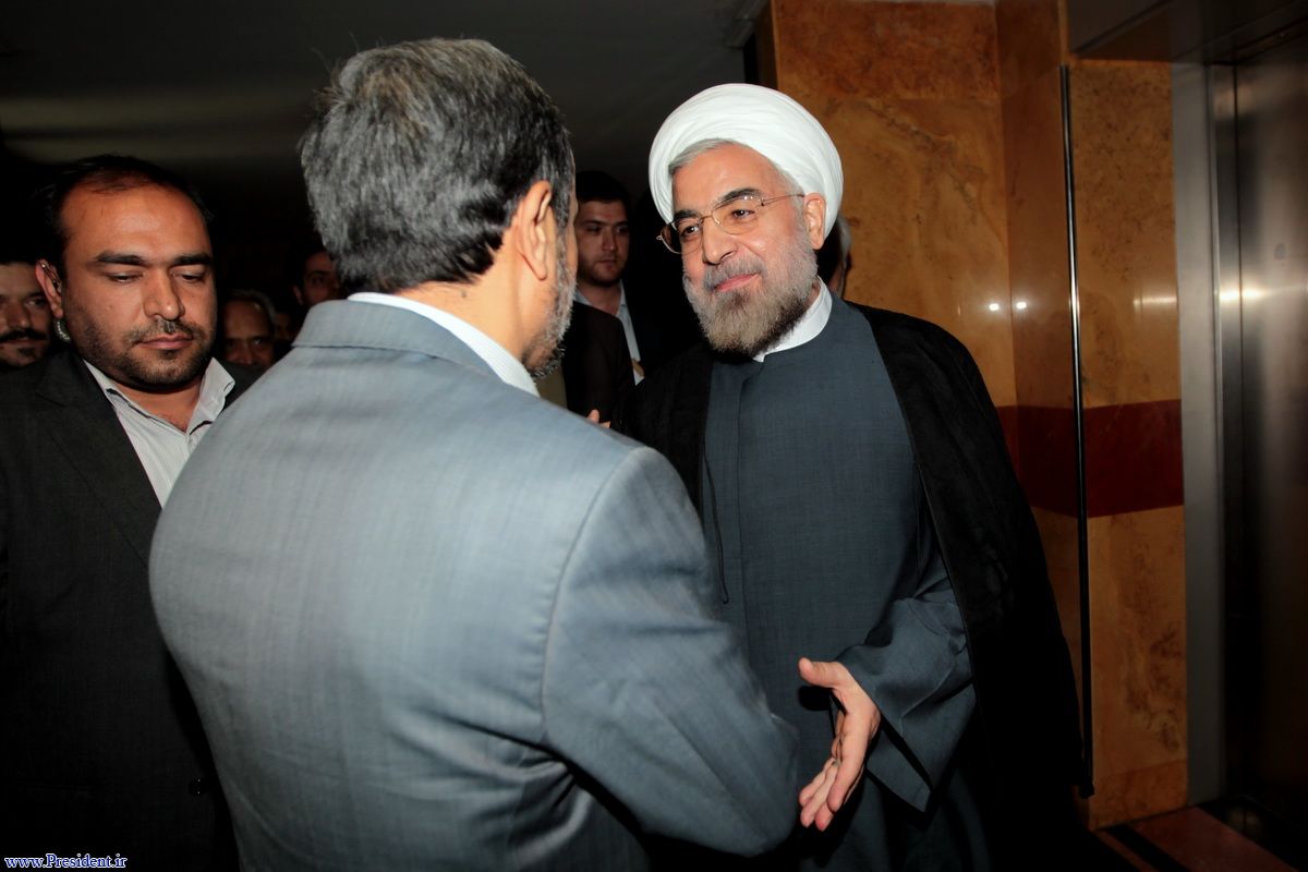 Hassan Rouhani meets Ahmadinejad