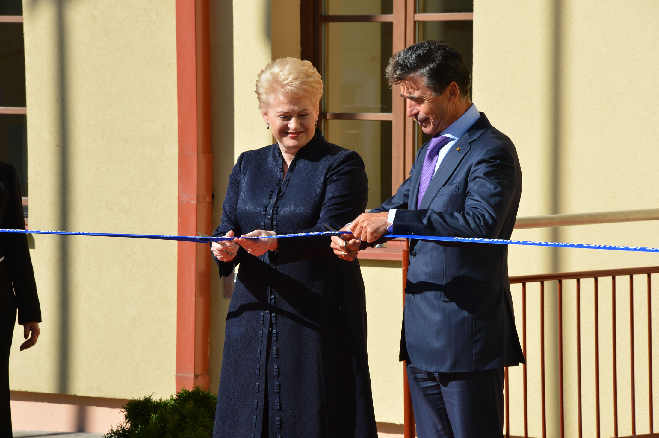 Lithuanian President Dalia Grybauskaite and NATO Secretary General Anders Fogh Rasmussen