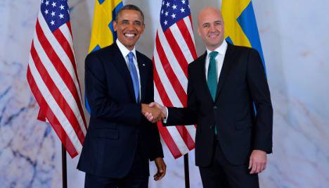 President Barack Obama and Swedish Prime Minister Fredrik Reinfeldt 