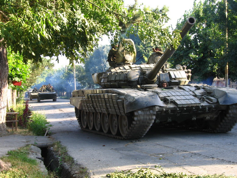Russian tank in war with Georgia 