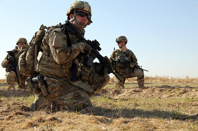 US soldiers assigned to Provincial Reconstruction Team (PRT) Farah
