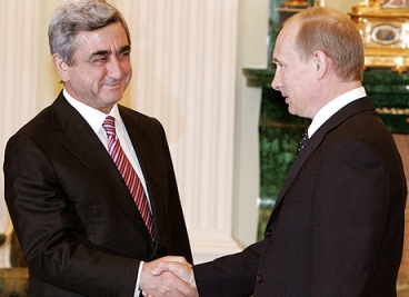 Armenian president Serzh Sargsyan with Russian president Vladimir Putin