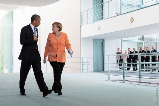 President Barack Obama and German Chancellor Angela Merkel