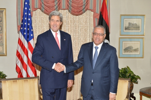 Secretary of State John Kerry with Libyan Prime Minister Ali Zeidan, September 26, 2013