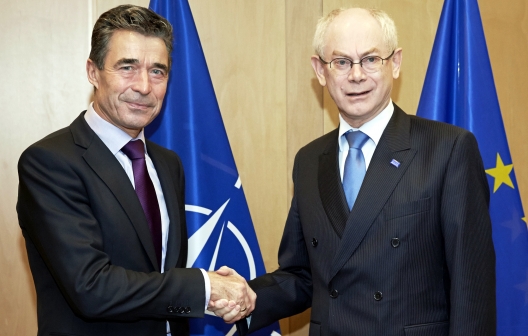 NATO Secretary General Anders Fogh Rasmussen and President of the EU Council Herman Van Rompuy