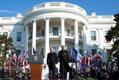 French President Francois Hollande and President Barack Obama, February 11, 2014