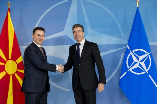 Prime Minister of the former Yugoslav Republic of Macedonia Nikola Gruevski and NATO Secretary General Anders Fogh Rasmussen