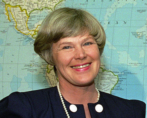 Former Finnish Minister of Defense Elisabeth Rehn at the Pentagon, May 19, 1993
