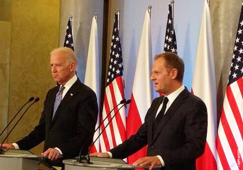 Vice President Joe Biden and Polish Prime Minister Donald Tusk, March 18, 2014