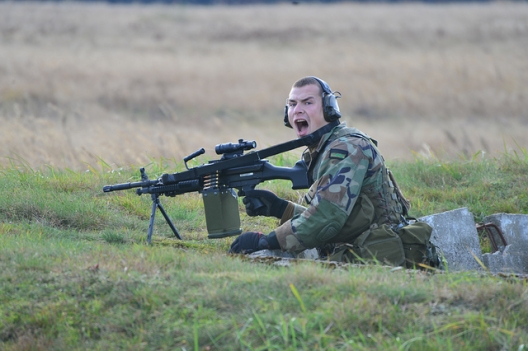 Latvian soldier participating in Steadfast Jazz exercise