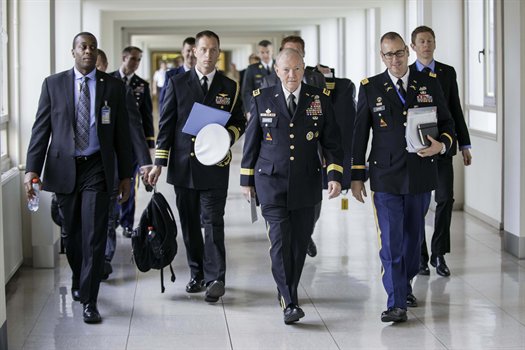 Gen. Martin Dempsey at NATO HQ for meeting of CHoDs, May 21, 2014