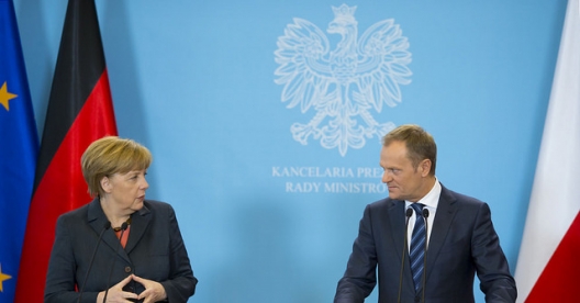 German Chancellor Angela Merkel and Polish Prime Minister Donald Tusk, March 12, 2014