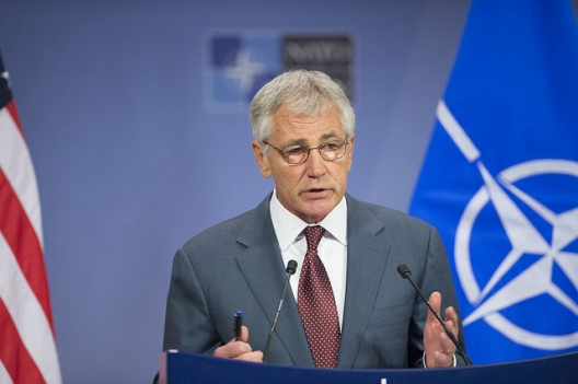 Secretary of Defense Chuck Hagel after meeting of NATO defense ministers, June 4, 2014