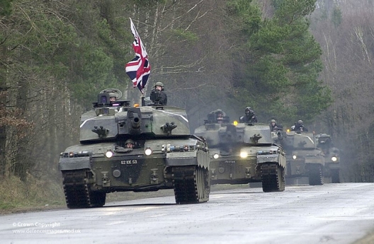 Challenger tanks of the 2nd Royal Tank Regiment, January 21, 2003