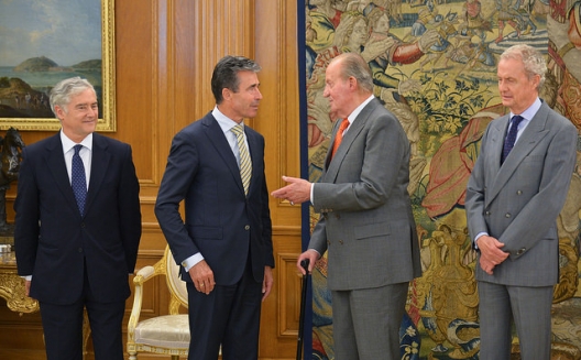NATO Secretary General Anders Fogh Rasmussen with King Juan Carlos of Spain