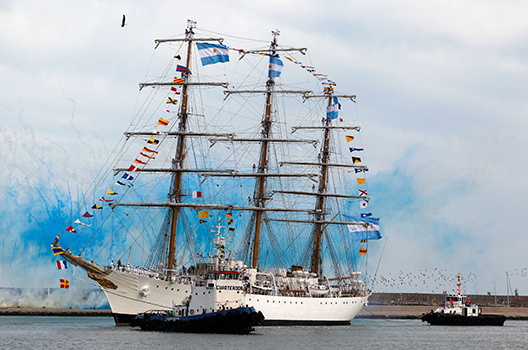 Argentine flagship vessel ARA Libertad, which was seized by Ghanaian authorities in October 2012 amid a dispute over defaulted government bonds. REUTERS/Enrique Marcarian