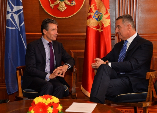 Secretary General Anders Fogh Rasmussen and Montenegro's President Milo Djukanovic, May 22, 2014