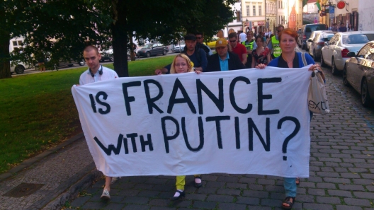Protest in Prague, July 14, 2014