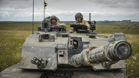 Challenger tank of the King's Royal Hussars, July 16, 2014