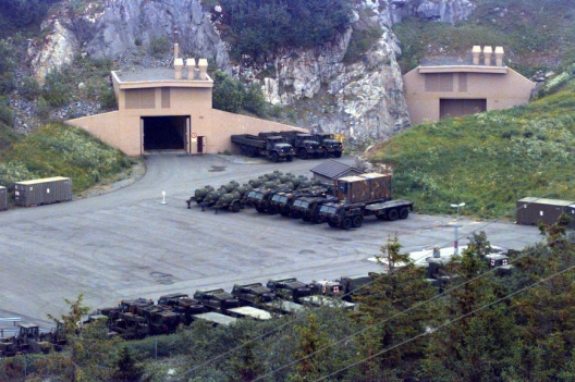 A cave facility in Norway used by the US military, 1997