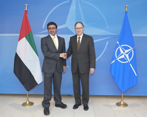 UAE Foreign Minister Sheikh Abdullah bin Zayed Al Nahyan and Deputy Secretary General Alexander Vershbow, April 14, 2013