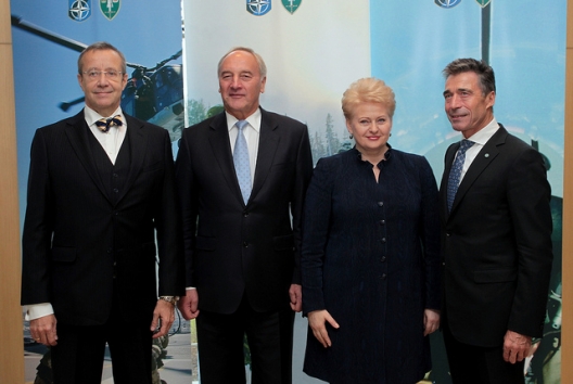 Baltic presidents with Secretary General Anders Fogh Rasmussen, Nov. 6, 2013