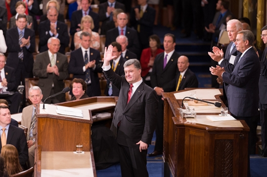 Ukraine’s President Petro Poroshenko before Congress, Sept. 18, 2014