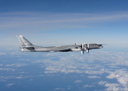 Russian Tu-95 Bear bomber intercepted by RAF Typhoons, October 29, 2014