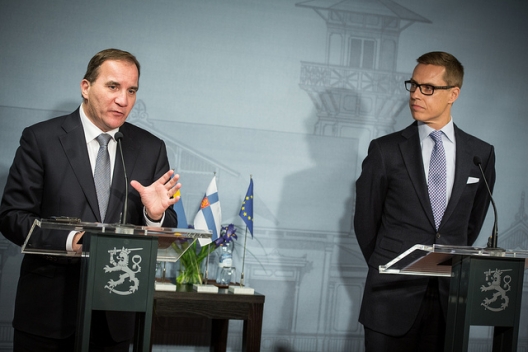 Swedish Prime Minister Stefan Löfven and Finnish Prime Minister Alexander Stubb, Oct. 20, 2014