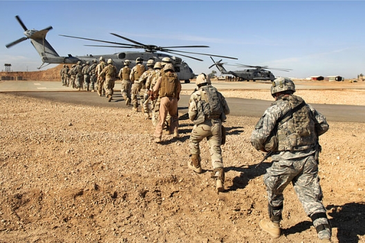 US and Iraqi soldiers, Camp Ramadi, Nov. 15, 2009