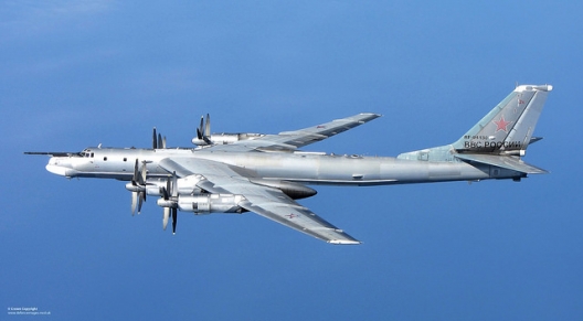Russian Tu-95 Bear bomber near Scotland, April 23, 2014
