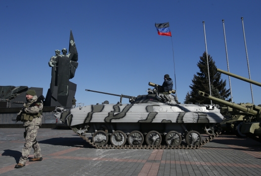 Pro-Russian armor in Donetsk, Oct. 25, 2014