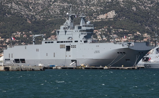 French Mistral class warship Dixmude, July 14, 2011