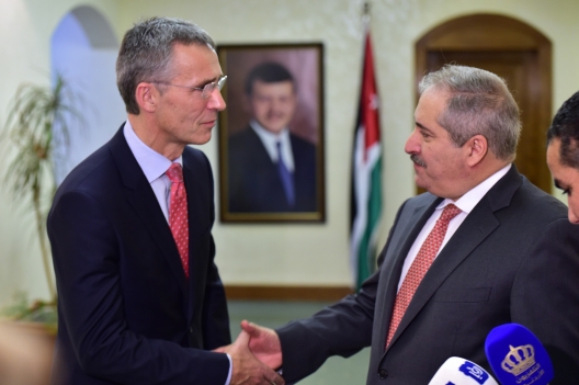 Secretary General Jens Stoltenberg and Jordanian Foreign Minister Nasser Judeh, Dec. 9, 2014