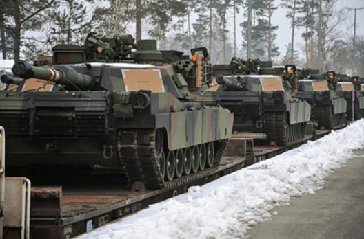 US Abrams tanks at Grafenwöhr, Germany