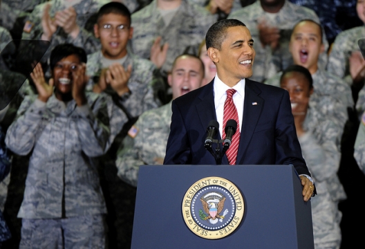 President Barack Obama at Osan Air Base, Nov. 19, 2009