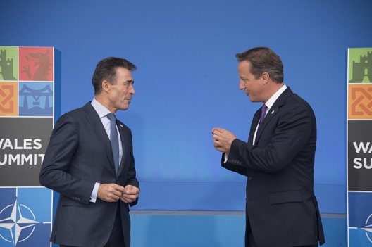 Secretary General Anders Fogh Rasmussen and British Prime Minister David Cameron, Sept. 4, 2014