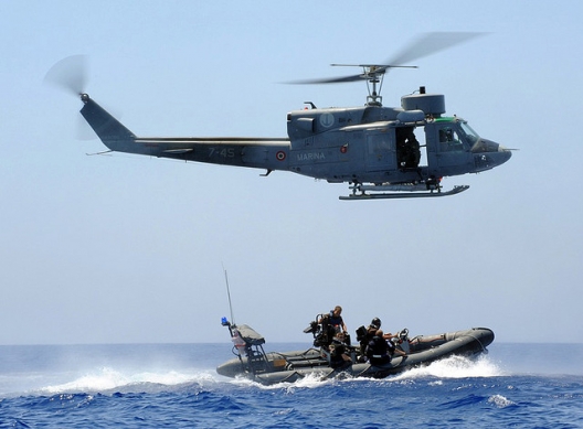 Italian helicopter participating in NATO exercise, June 24, 2009