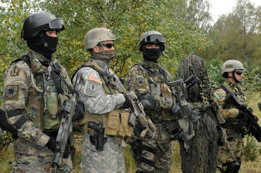 Members of Polish, Croatian, and US special forces, April 21, 2008