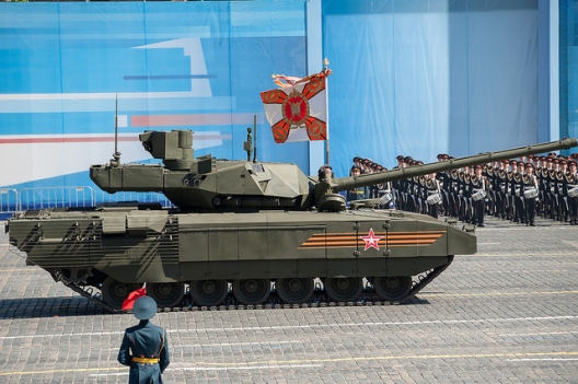 Armata tank in Victory Day Parade rehearsal, May 7, 2015
