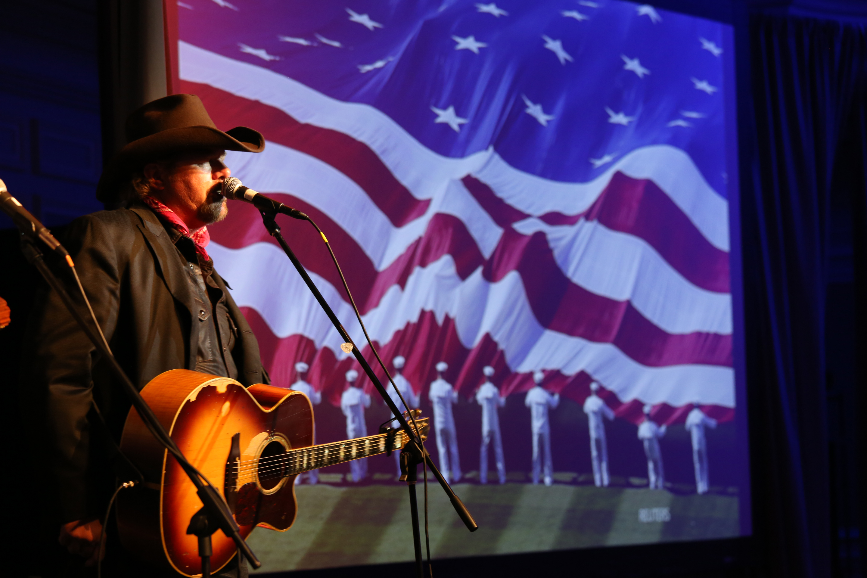 Tobey Keith, American country music singer-songwriter and recipient of the Atlantic Council's Distinguished Artistic Leadership Award, performed April 30 at the awards ceremony in Washington. (Imagelink.com/denniskan)