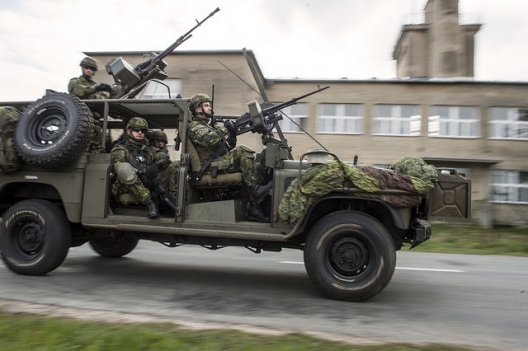 Czech soldiers participating in 1st Noble Jump exercise, April 9, 2015