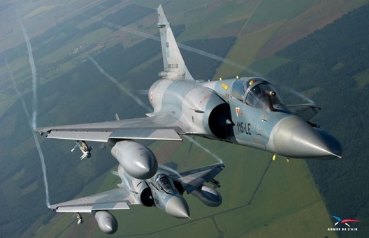A pair of French Mirage 2000s